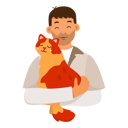پیش‌نمایش فایل man-holding-cat-9300737 از پک فعالیت مرد
