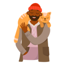 پیش‌نمایش فایل man-with-cat-9300747 از پک فعالیت مرد