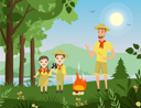 پیش‌نمایش فایل father-camping-with-kids-9467461 از پک متفرقه