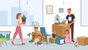 پیش‌نمایش فایل parents-unpacking-stuff-in-new-home-9467474 از پک متفرقه