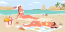 پیش‌نمایش فایل women-sunbathing-at-beach-9467454 از پک متفرقه