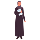 پیش‌نمایش فایل arabic-business-woman-holding-report-9465760 از پک زن عرب کسب‌وکار