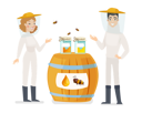 پیش‌نمایش فایل beekeepers-showing-fresh-harvest-9483702 از پک فعالیت افراد