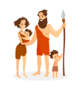 پیش‌نمایش فایل caveman-with-family-9483708 از پک فعالیت افراد