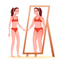 پیش‌نمایش فایل woman-feeling-depressed-after-looking-at-mirror-due-to-body-shaming-9483709 از پک فعالیت افراد