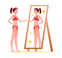 پیش‌نمایش فایل woman-looking-at-self-in-mirror-9483710 از پک فعالیت افراد