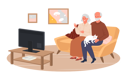پیش‌نمایش فایل aged-couple-watching-tv-9484268 از پک فعالیت افراد