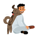پیش‌نمایش فایل boy-with-dog-9484064 از پک مفهوم محور