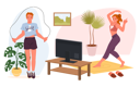 پیش‌نمایش فایل couple-doing-workout-9484065 از پک مفهوم محور