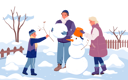 پیش‌نمایش فایل family-making-snowman-9484063 از پک مفهوم محور