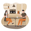 پیش‌نمایش فایل couple-sitting-in-coffee-shop-7549185 از پک کافی شاپ