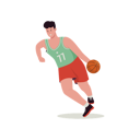 پیش‌نمایش فایل basketball-player-dribbling-8759195 از پک بازیکن بسکتبال