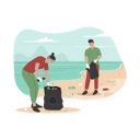 پیش‌نمایش فایل volunteers-people-cleaning-beach-from-trash-8838899 از پک مردم در حال تمیز کردن ساحل