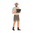 پیش‌نمایش فایل archeologist-man-holding-tablet-and-doing-research-10099785 از پک باستان شناس