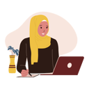 پیش‌نمایش فایل muslim-female-using-laptop-10205372 از پک زن مسلمان در حال استفاده از لپ تاپ