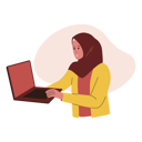 پیش‌نمایش فایل muslim-woman-using-laptop-10205374 از پک زن مسلمان در حال استفاده از لپ تاپ