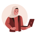 پیش‌نمایش فایل woman-muslim-using-laptop-10205371 از پک زن مسلمان در حال استفاده از لپ تاپ