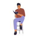 پیش‌نمایش فایل man-immersed-in-a-book-10443550 از پک افراد در حال مطالعه کتاب