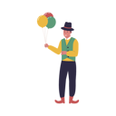 پیش‌نمایش فایل circus-man-holding-balloons-11177499 از پک هنرمندان و حیوانات اجراکننده سیرک