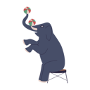 پیش‌نمایش فایل elephant-perfuming-in-circus-show-11177500 از پک هنرمندان و حیوانات اجراکننده سیرک