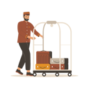 پیش‌نمایش فایل bellboy-with-luggage-trolley-11495051 از پک کارکنان هتل