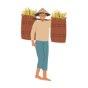 پیش‌نمایش فایل asian-farmer-brings-harvested-rice-11609127 از پک کشاورزان برنج آسیایی