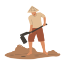 پیش‌نمایش فایل asian-farmer-hoeing-soil-before-planting-rice-11609126 از پک کشاورزان برنج آسیایی