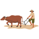 پیش‌نمایش فایل asian-farmer-plowing-rice-field-with-buffalo-11609124 از پک کشاورزان برنج آسیایی