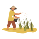 پیش‌نمایش فایل asian-farmer-sowing-fertilizer-into-rice-fields-11609128 از پک کشاورزان برنج آسیایی