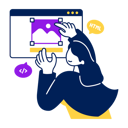پیش‌نمایش فایل female-programmer-arranging-image-layout-on-website-7138927 از پک شغل و حرفه