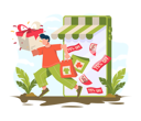 پیش‌نمایش فایل man-buy-a-lot-of-discounted-items-3964251 از پک خرید آنلاین