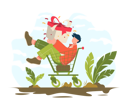 پیش‌نمایش فایل man-sitting-in-a-shopping-trolley-and-carrying-gifts-3964259 از پک خرید آنلاین