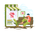 پیش‌نمایش فایل man-sitting-relaxed-on-sofa-and-shopping-online-using-mobile-phone-3964262 از پک خرید آنلاین
