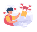 پیش‌نمایش فایل drone-delivery-4061998 از پک فروشگاه آنلاین