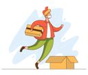 پیش‌نمایش فایل delivery-man-going-to-deliver-parcel-4075703 از پک همیشه ماسک زدن
