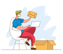 پیش‌نمایش فایل man-received-mail-while-working-on-laptop-4075707 از پک همیشه ماسک زدن