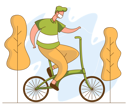 پیش‌نمایش فایل man-riding-cycle-wearing-mask-4075700 از پک همیشه ماسک زدن