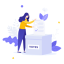 پیش‌نمایش فایل woman-put-vote-in-voting-ballot-box-5627390 از پک متفرقه