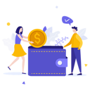 پیش‌نمایش فایل woman-putting-dollar-coin-in-wallet-5627372 از پک متفرقه