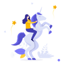 پیش‌نمایش فایل woman-riding-unicorn-5627384 از پک متفرقه