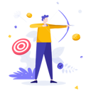 پیش‌نمایش فایل archer-or-bowman-holding-bow-and-arrow-aiming-and-shooting-3678873 از پک کسب و کار