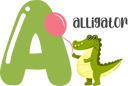 پیش‌نمایش فایل alligator-11676042 از پک الفبای حیوانات