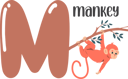 پیش‌نمایش فایل monkey-11676054 از پک الفبای حیوانات