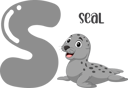 پیش‌نمایش فایل seal-11676060 از پک الفبای حیوانات
