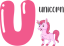 پیش‌نمایش فایل unicorn-11676062 از پک الفبای حیوانات