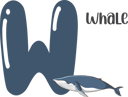 پیش‌نمایش فایل whale-11676064 از پک الفبای حیوانات