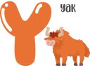 پیش‌نمایش فایل yak-11676066 از پک الفبای حیوانات