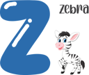 پیش‌نمایش فایل zebra-11676067 از پک الفبای حیوانات