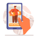 پیش‌نمایش فایل boy-doing-online-food-delivery-4650518 از پک تحویل غذا