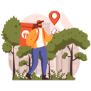 پیش‌نمایش فایل delivery-boy-looking-for-food-delivery-location-4650519 از پک تحویل غذا